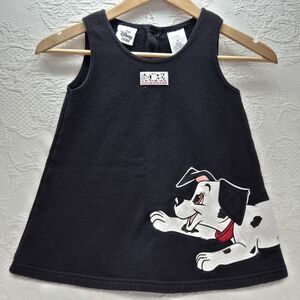 Vintage 90s Disney 101 Dalmatians 3T Toddler Embroidered Patch Dress Collectable